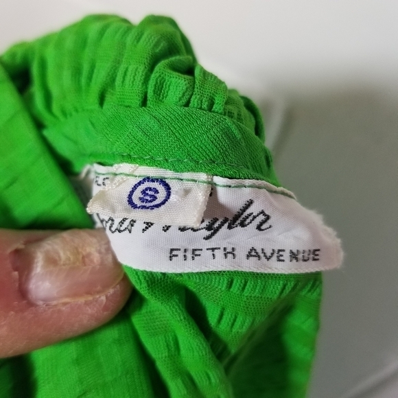 Vtg 60s Lord & Taylor kelly green hooded lightweight jacket - Picture 4 of 11